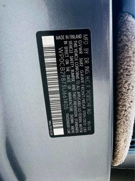 2003 Porsche 986 Boxster S - Image 16 of 16