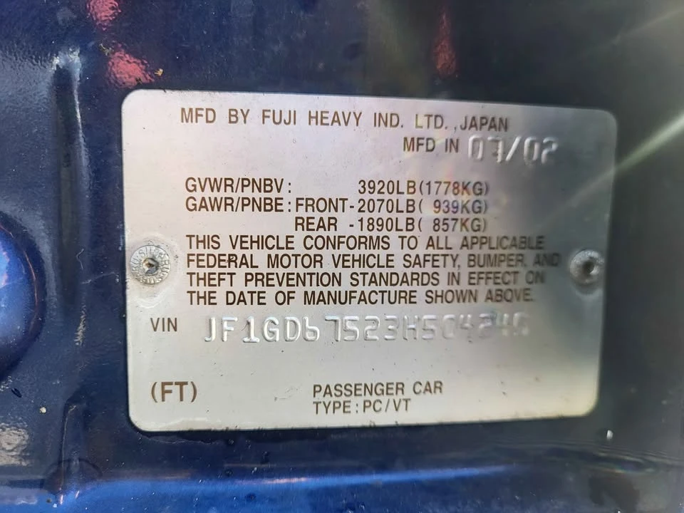 2003 Subaru Impreza 2nd Gen - Image 15 of 19