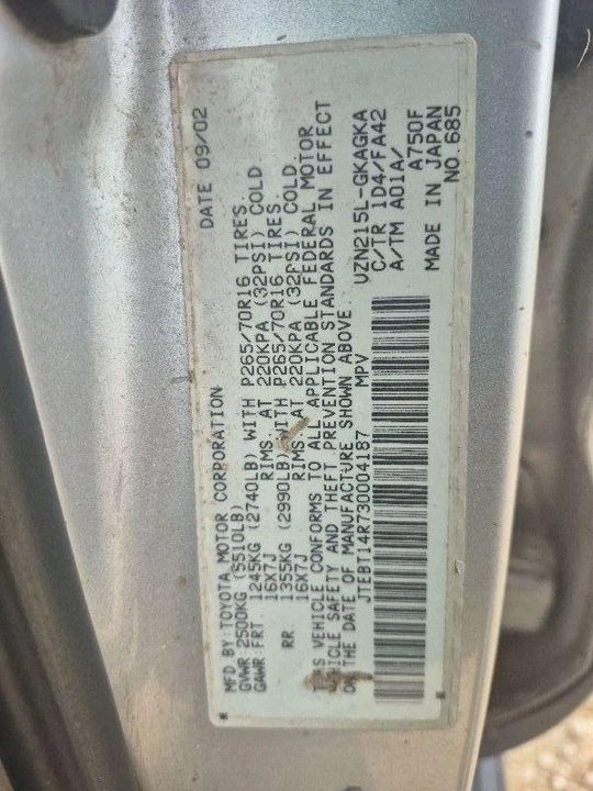 2003 Toyota 4Runner 4th Gen - Image 14 of 20