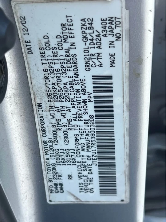 2003 Toyota 4Runner 4th Gen - Image 11 of 12