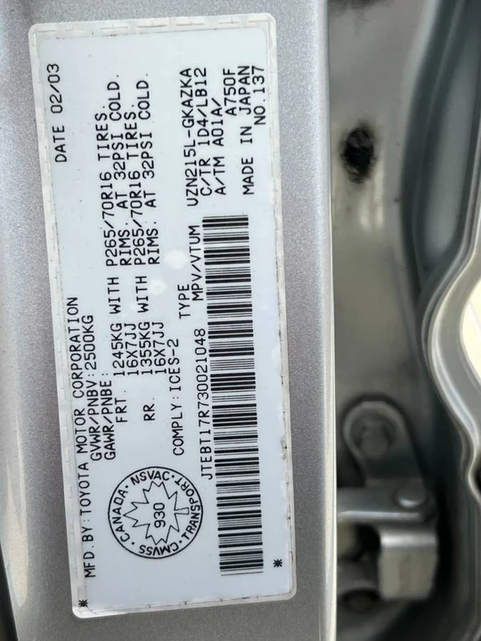 2003 Toyota 4Runner 4th Gen - Image 17 of 18