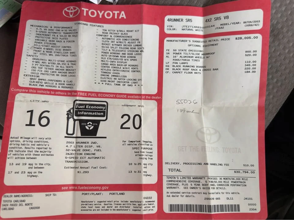 2003 Toyota 4Runner 4th Gen - Image 5 of 5