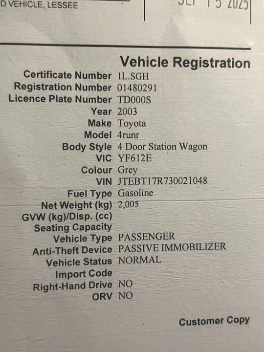 2003 Toyota 4Runner 4th Gen - Image 17 of 17