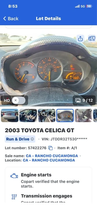 2003 Toyota Celica 7th Gen - Image 8 of 9