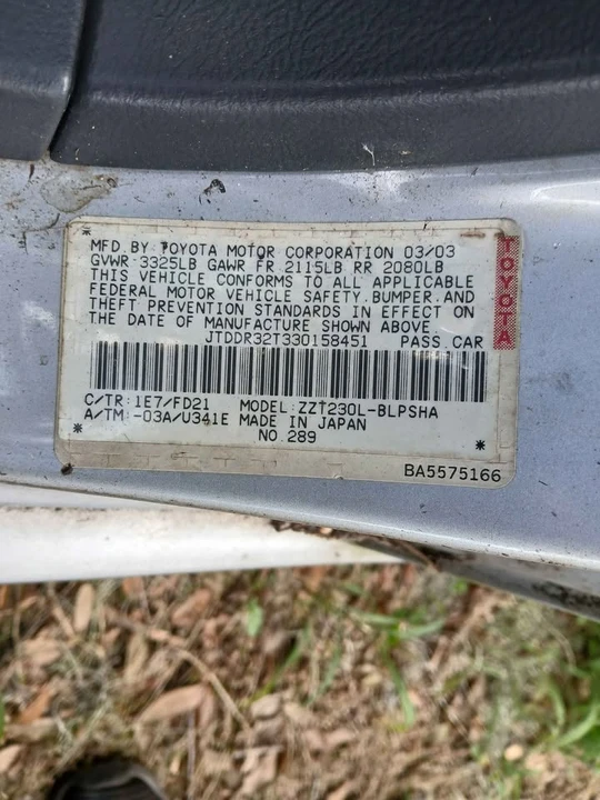 2003 Toyota Celica 7th Gen - Image 10 of 10