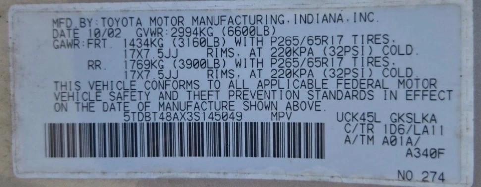2003 Toyota Sequoia 1st Gen - Image 12 of 17