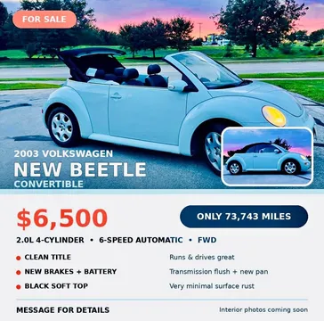 2003 Volkswagen Beetle Convertible