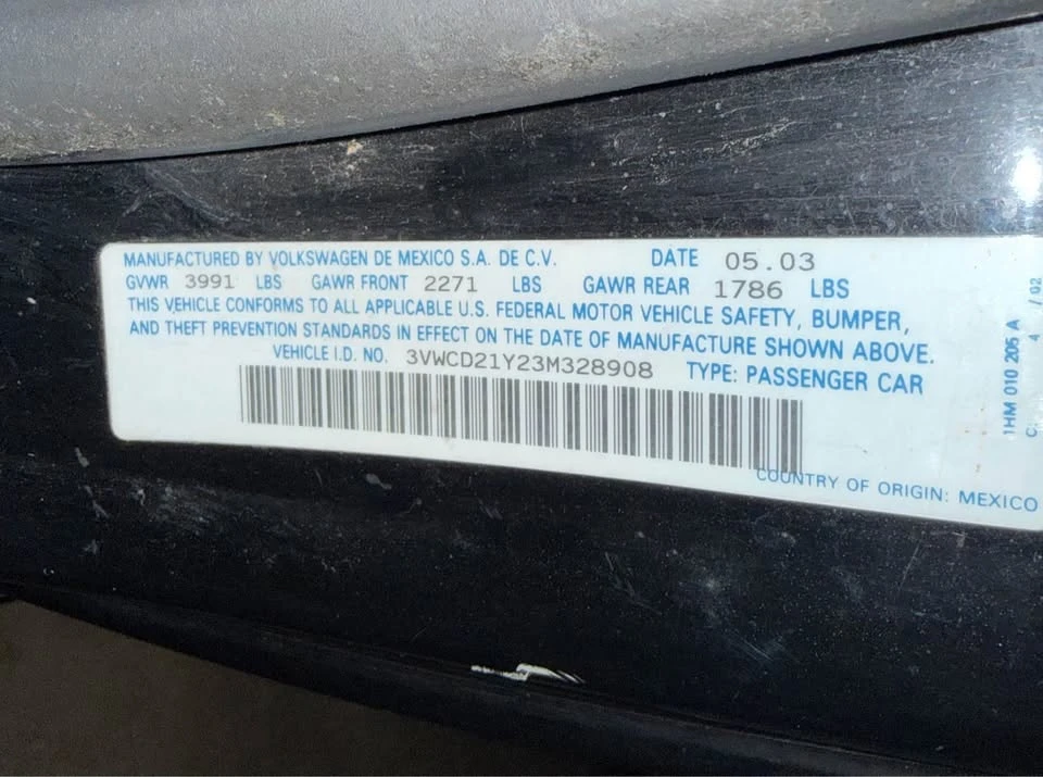 2003 Volkswagen New Beetle - Image 8 of 8