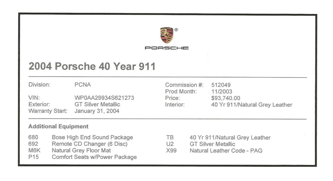 2004 Porsche 996 Carrera - Image 16 of 16