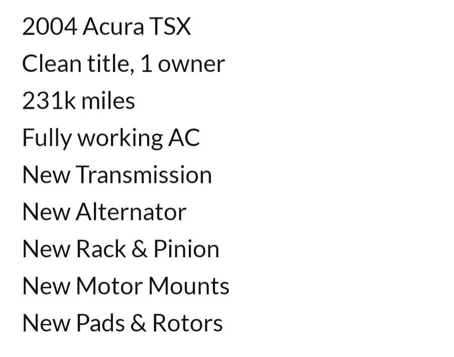 2004 Acura TSX 1st Gen - Image 10 of 10