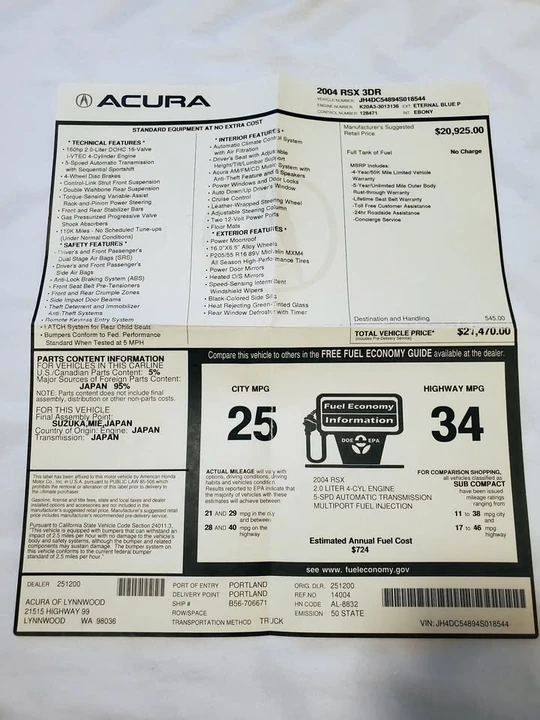2004 Acura RSX - Image 20 of 20