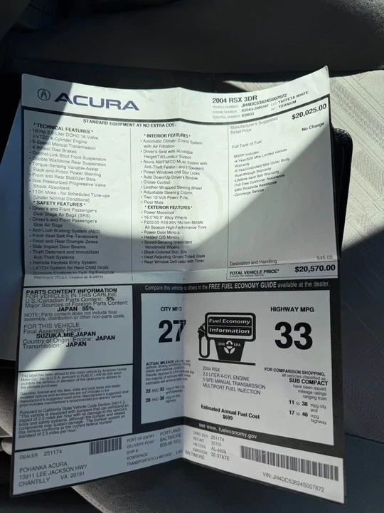 2004 Acura RSX - Image 11 of 12