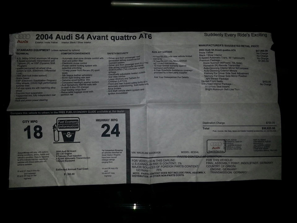 2004 Audi B6 S4 - Image 4 of 5