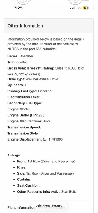 2004 Audi TT Mk1 - Image 7 of 7