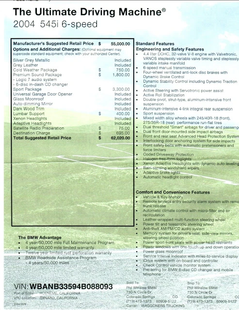2004 BMW E60 545i & 550i Sedan - Image 9 of 18