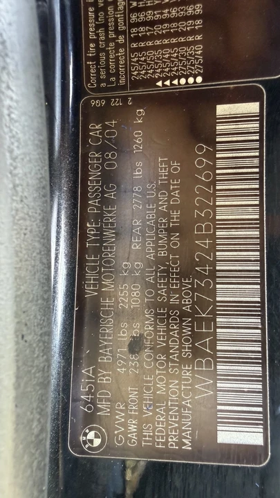 2004 BMW E63/E64 645Ci & 650i - Image 19 of 19