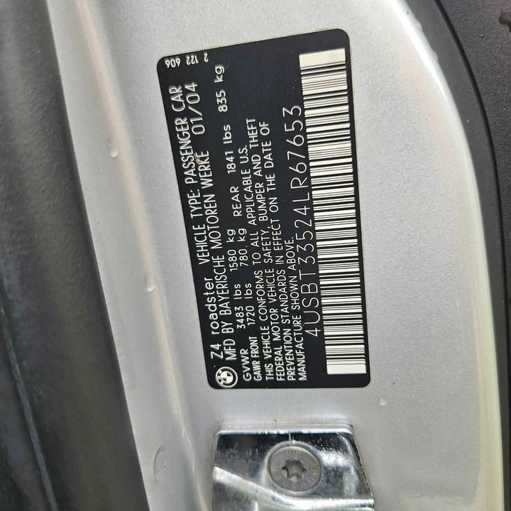 2004 BMW E85 Z4 Roadster - Image 14 of 14