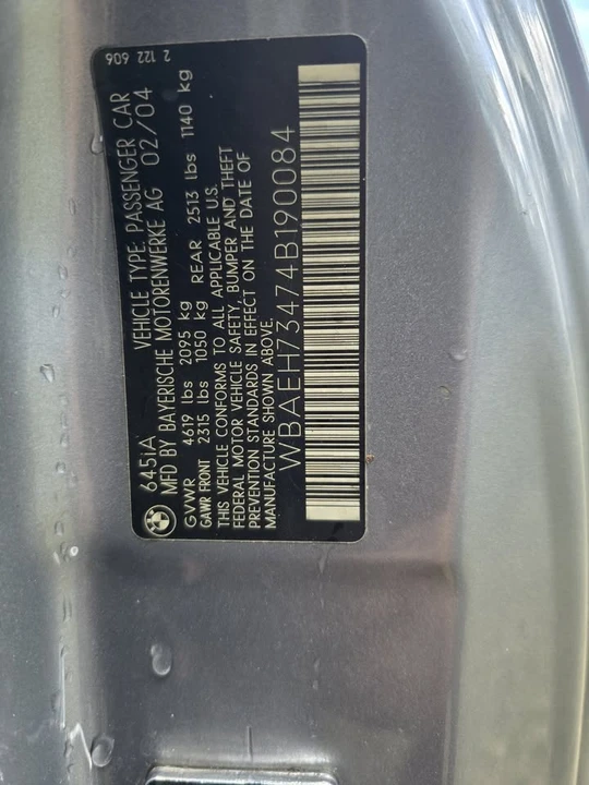 2004 BMW E63/E64 6 Series - Image 13 of 13