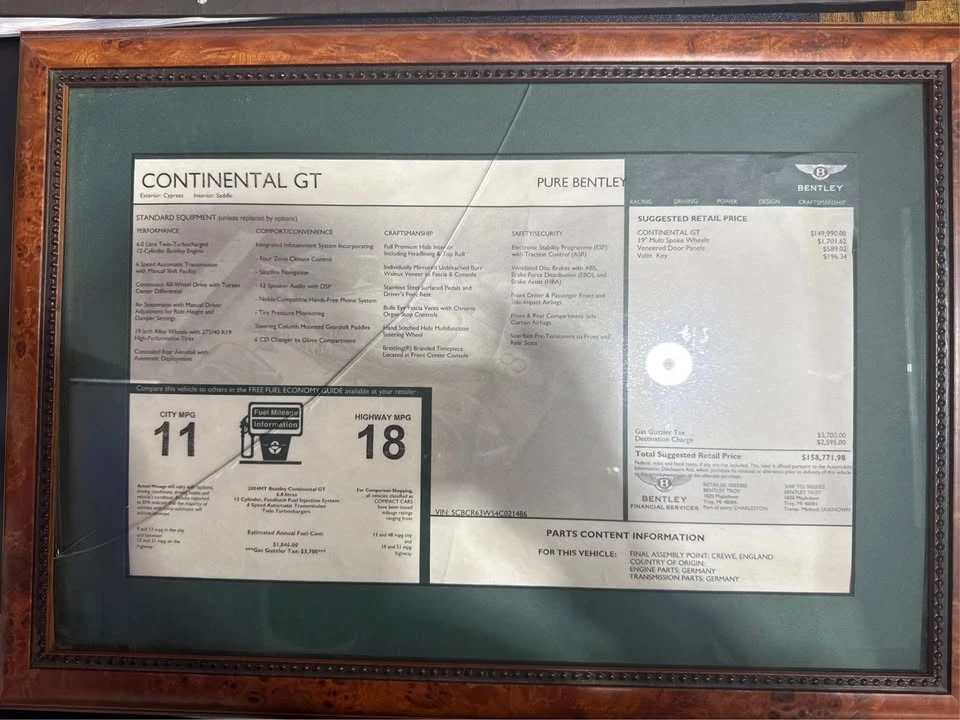 2004 Bentley Continental GT 1st Gen - Image 19 of 20