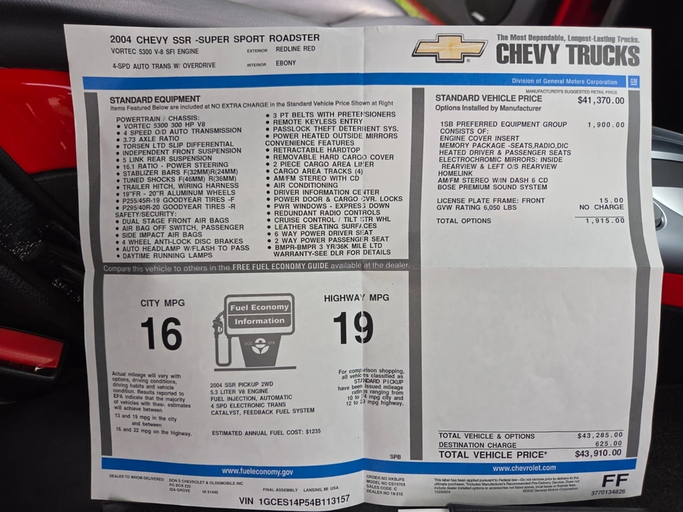 2004 Chevrolet SSR - Image 30 of 31