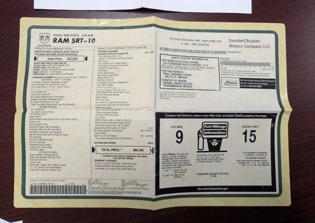 2004 Dodge Ram SRT-10 3rd Gen - Image 7 of 7