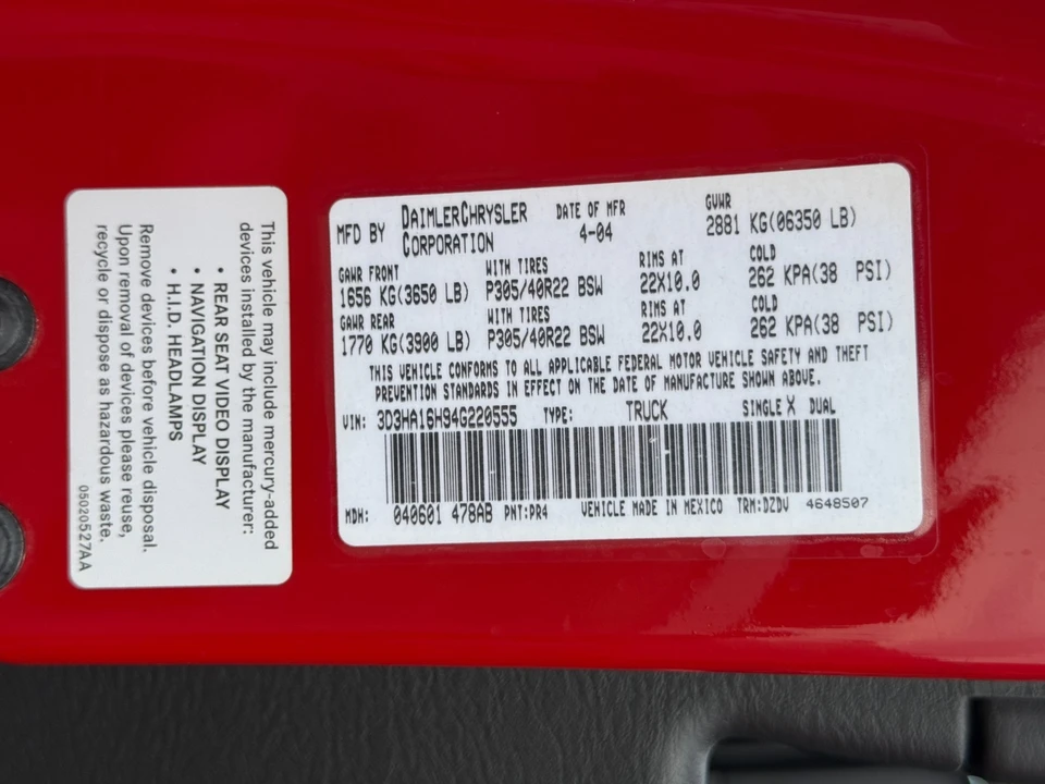 2004 Dodge Ram SRT-10 3rd Gen - Image 25 of 25
