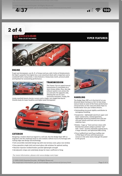 2004 Dodge Viper 3rd Gen - Image 9 of 11
