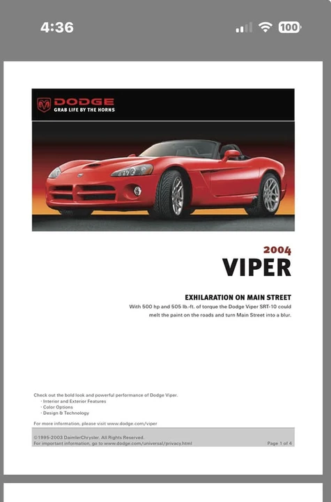 2004 Dodge Viper 3rd Gen - Image 8 of 11