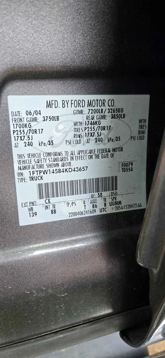 2004 Ford F-150 11th Gen - Image 4 of 10