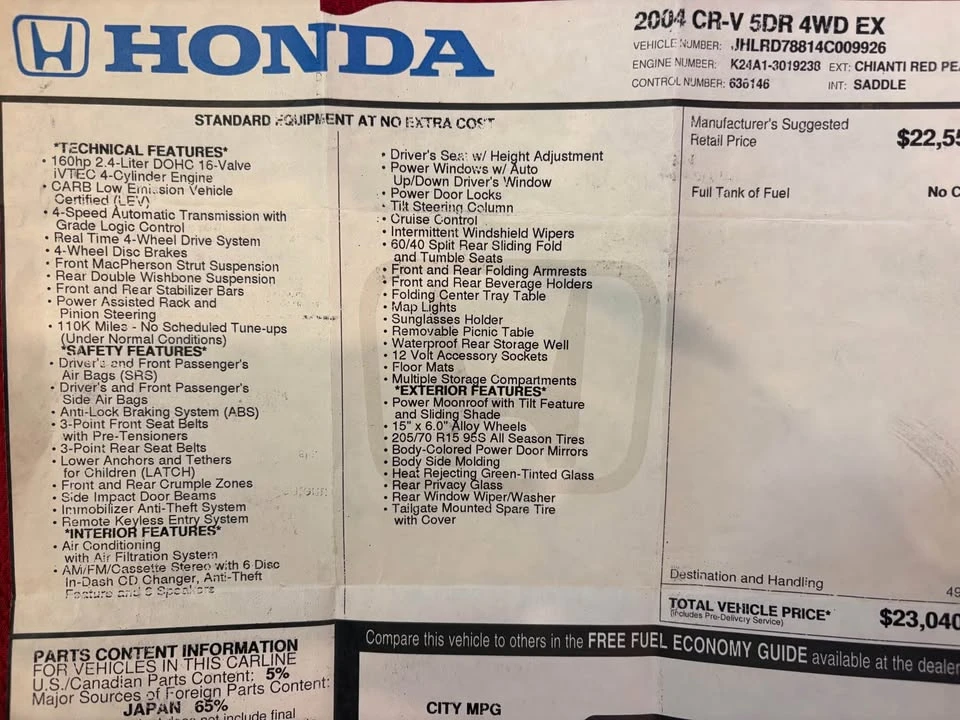 2004 Honda CR-V 2nd Gen - Image 12 of 12