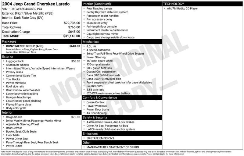 2004 Jeep WJ Grand Cherokee - Image 5 of 12