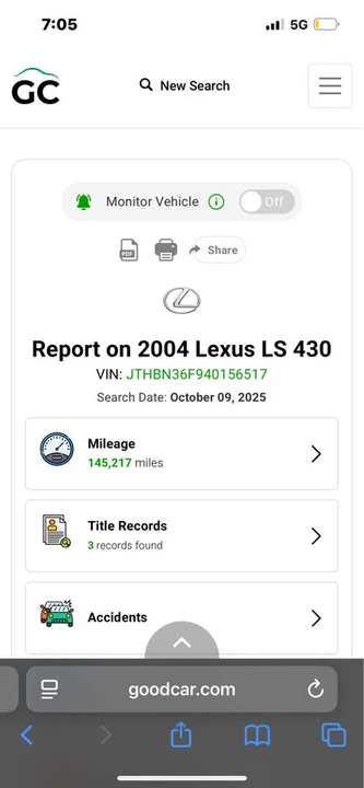 2004 Lexus LS 3rd Gen - Image 9 of 10