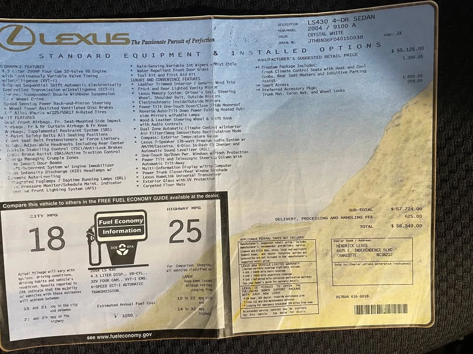 2004 Lexus LS 3rd Gen - Image 12 of 12