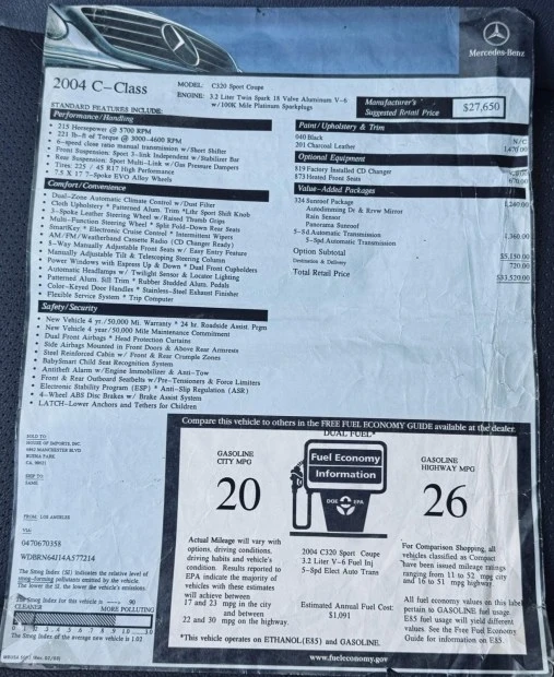 2004 Mercedes-Benz W203 C-Class - Image 8 of 8