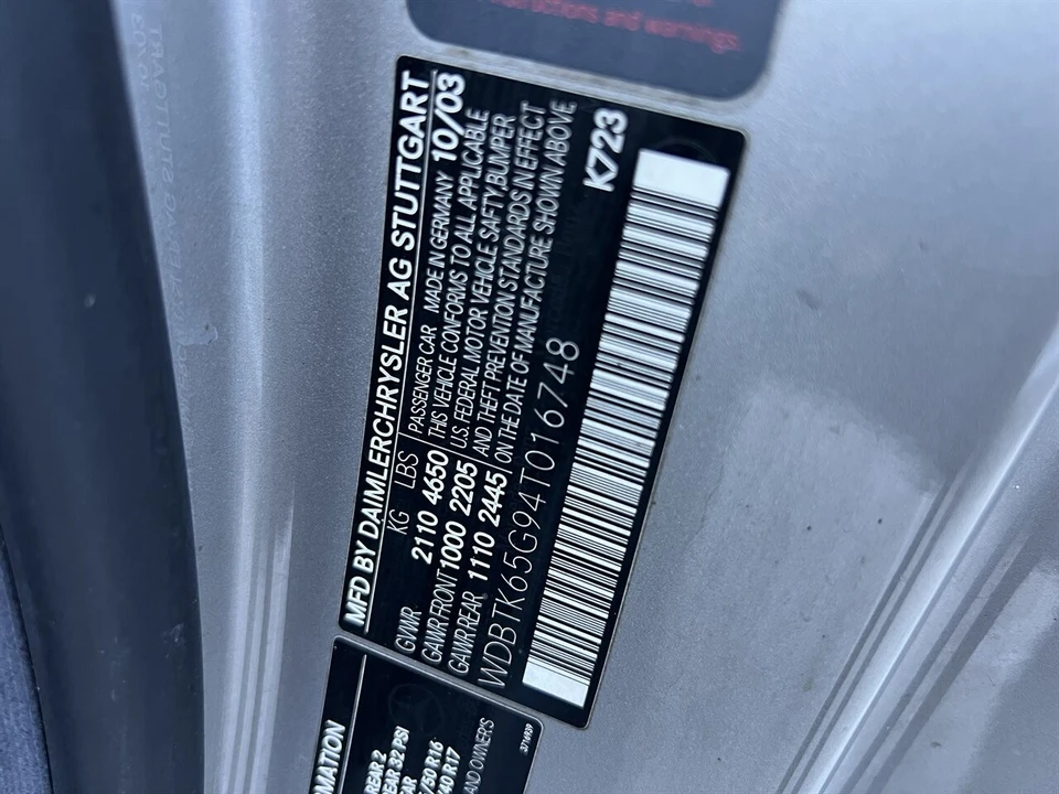 2004 Mercedes-Benz C209/A209 CLK-Class - Image 12 of 24