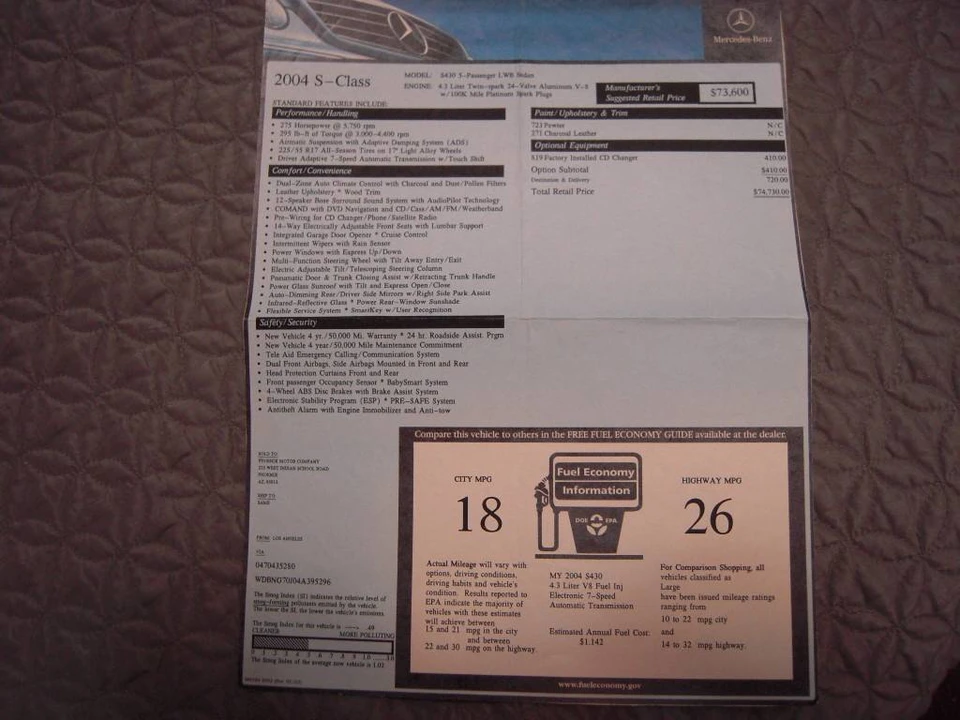 2004 Mercedes-Benz W220 S-Class - Image 17 of 18
