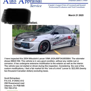 2004 Mitsubishi Lancer Ralliart