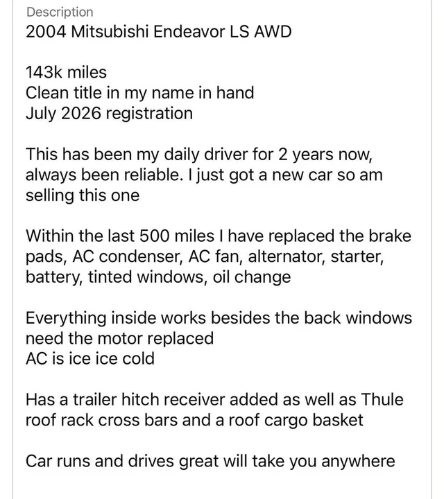2004 Mitsubishi Endeavor - Image 10 of 10