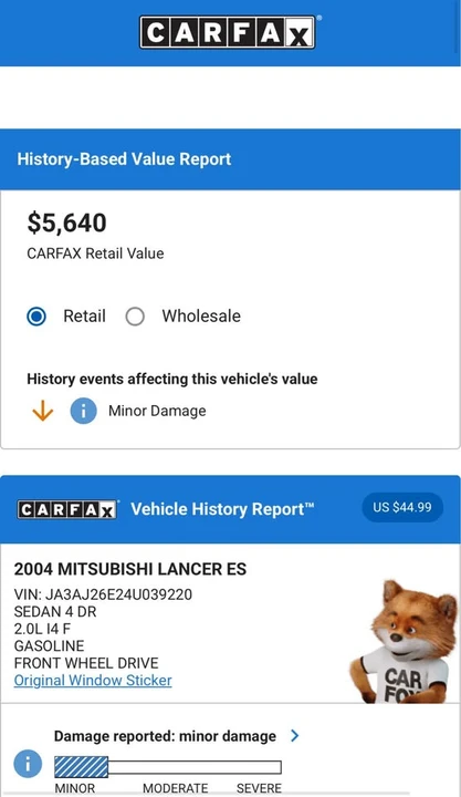 2004 Mitsubishi Lancer 8th Gen - Image 14 of 15