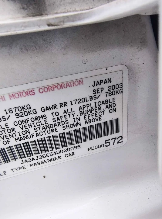 2004 Mitsubishi Lancer 8th Gen - Image 17 of 17