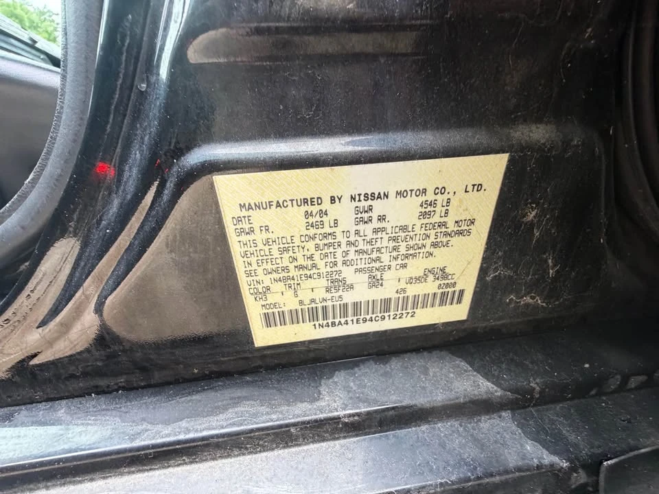 2004 Nissan Maxima 6th Gen - Image 4 of 11