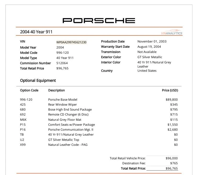 2004 Porsche 996 Carrera - Image 2 of 31