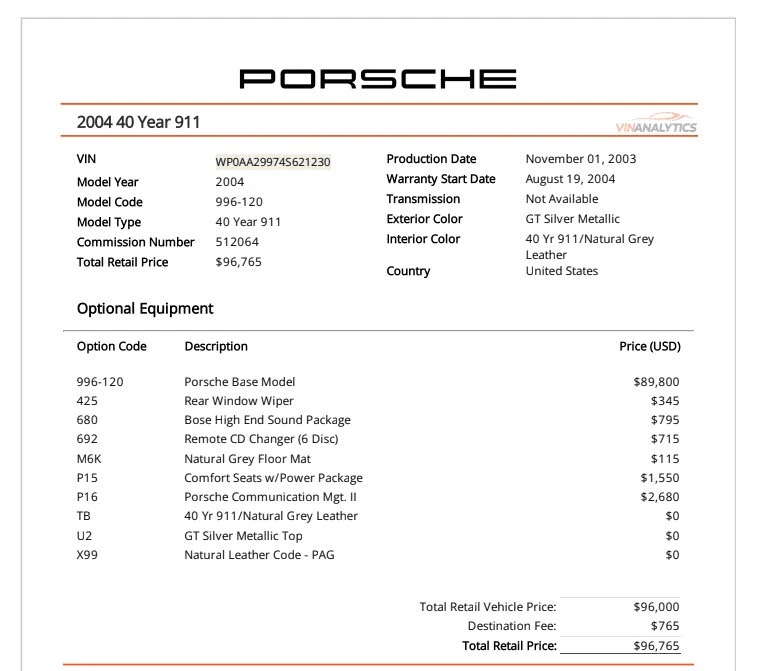 2004 Porsche 996 Carrera - Image 2 of 31