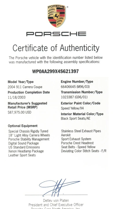 2004 Porsche 996 Carrera - Image 9 of 12