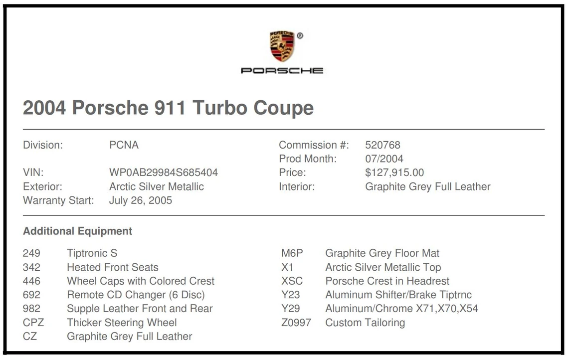 2004 Porsche 996 Turbo - Image 30 of 31