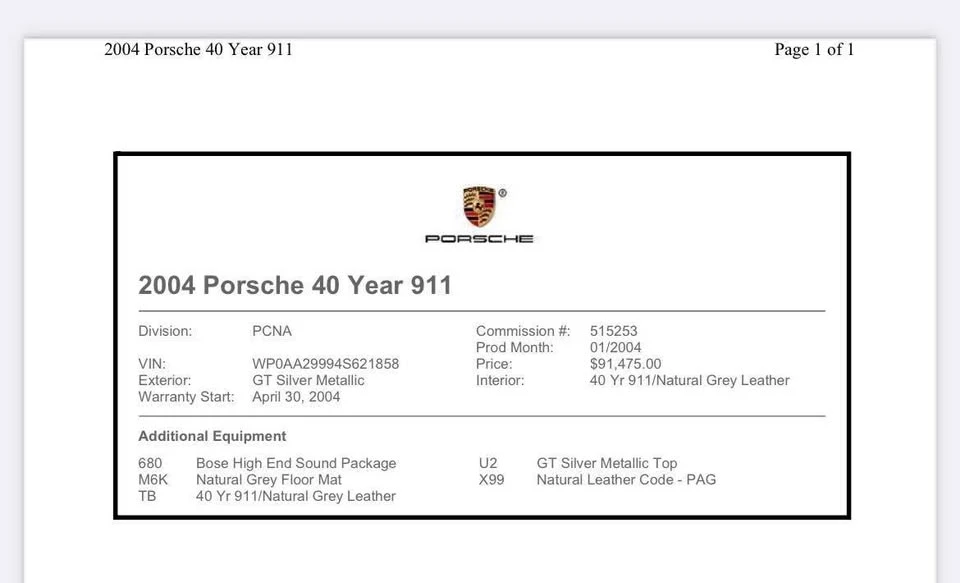 2004 Porsche 996 Carrera - Image 9 of 9