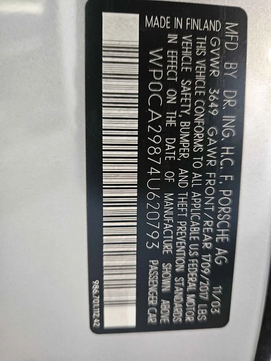 2004 Porsche 986 Boxster - Image 19 of 19