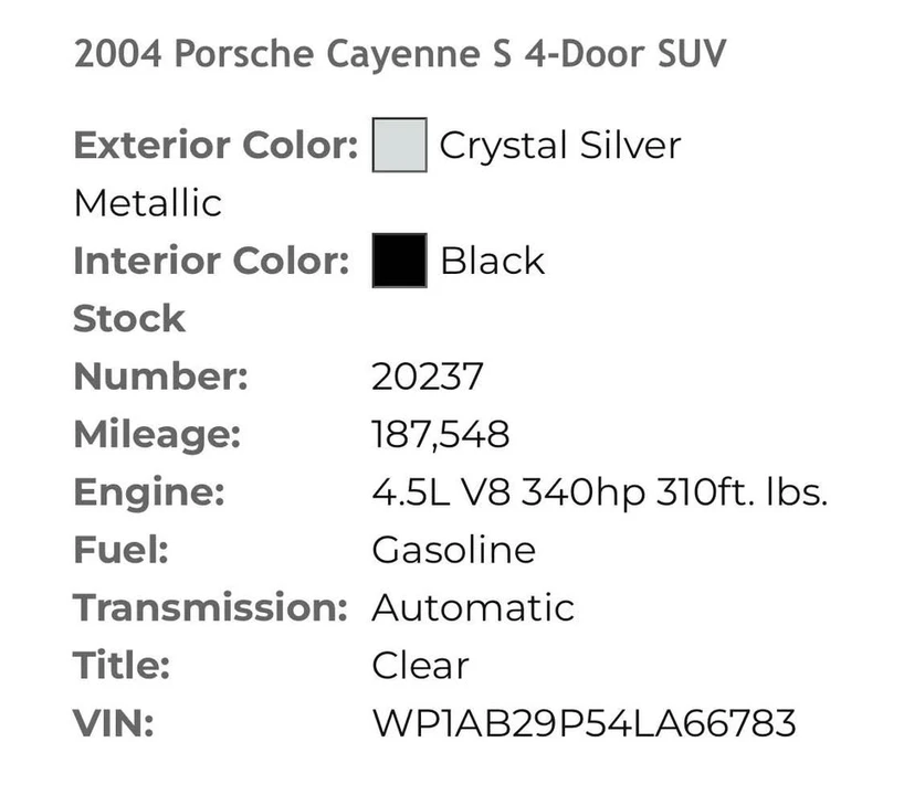 2004 Porsche 955/957 Cayenne S - Image 16 of 16