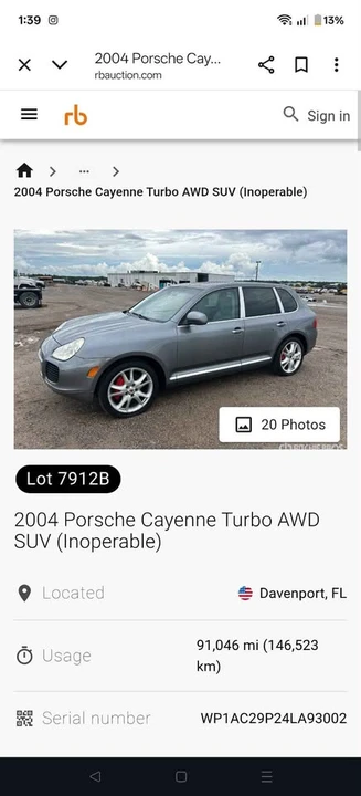 2004 Porsche 955/957 Cayenne Turbo - Image 6 of 7