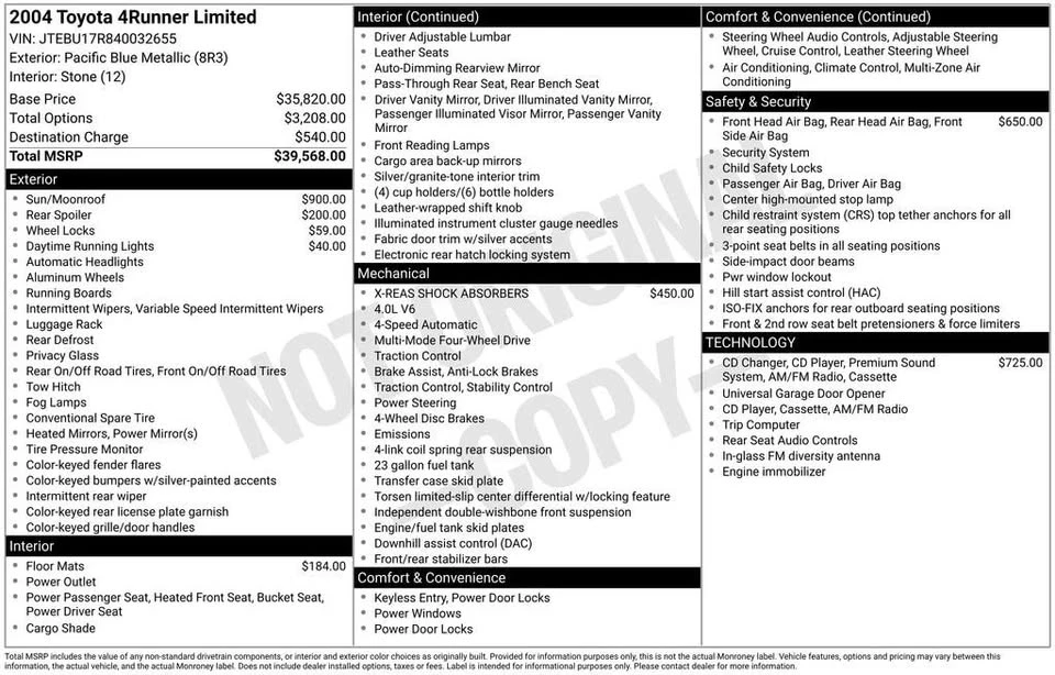 2004 Toyota 4Runner 4th Gen - Image 20 of 20